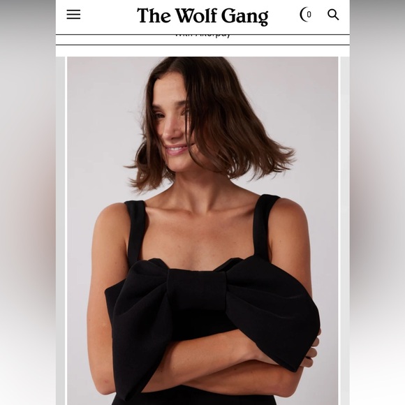 NWT The Wolf Gang Anthropologie MIDI Bow Gown - Picture 4 of 9